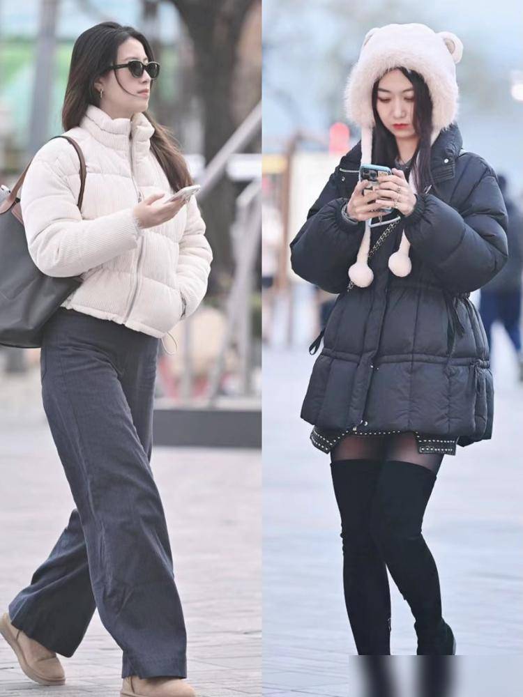 ”大衣、羽绒服齐上阵果然她们最懂冬天！马德里竞技携手K8被北京街拍“暖到了(图6)